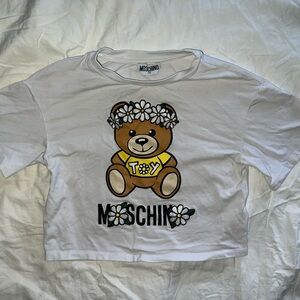 Moschino White Kids Teddy Bear Daisy Graphic Tee